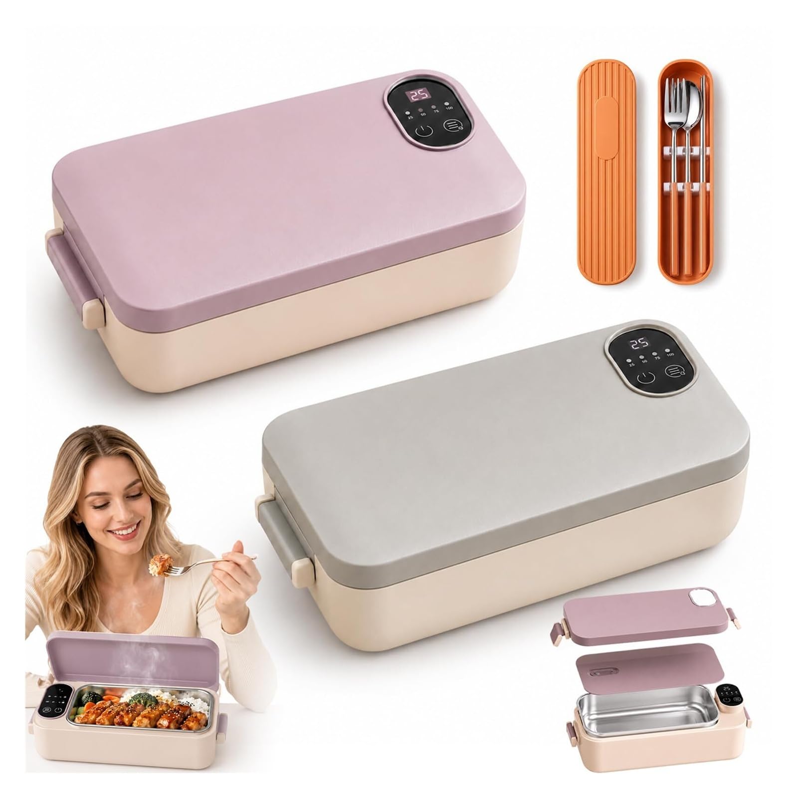 Portapranzo elettrico portatile con riscaldamento autonomo