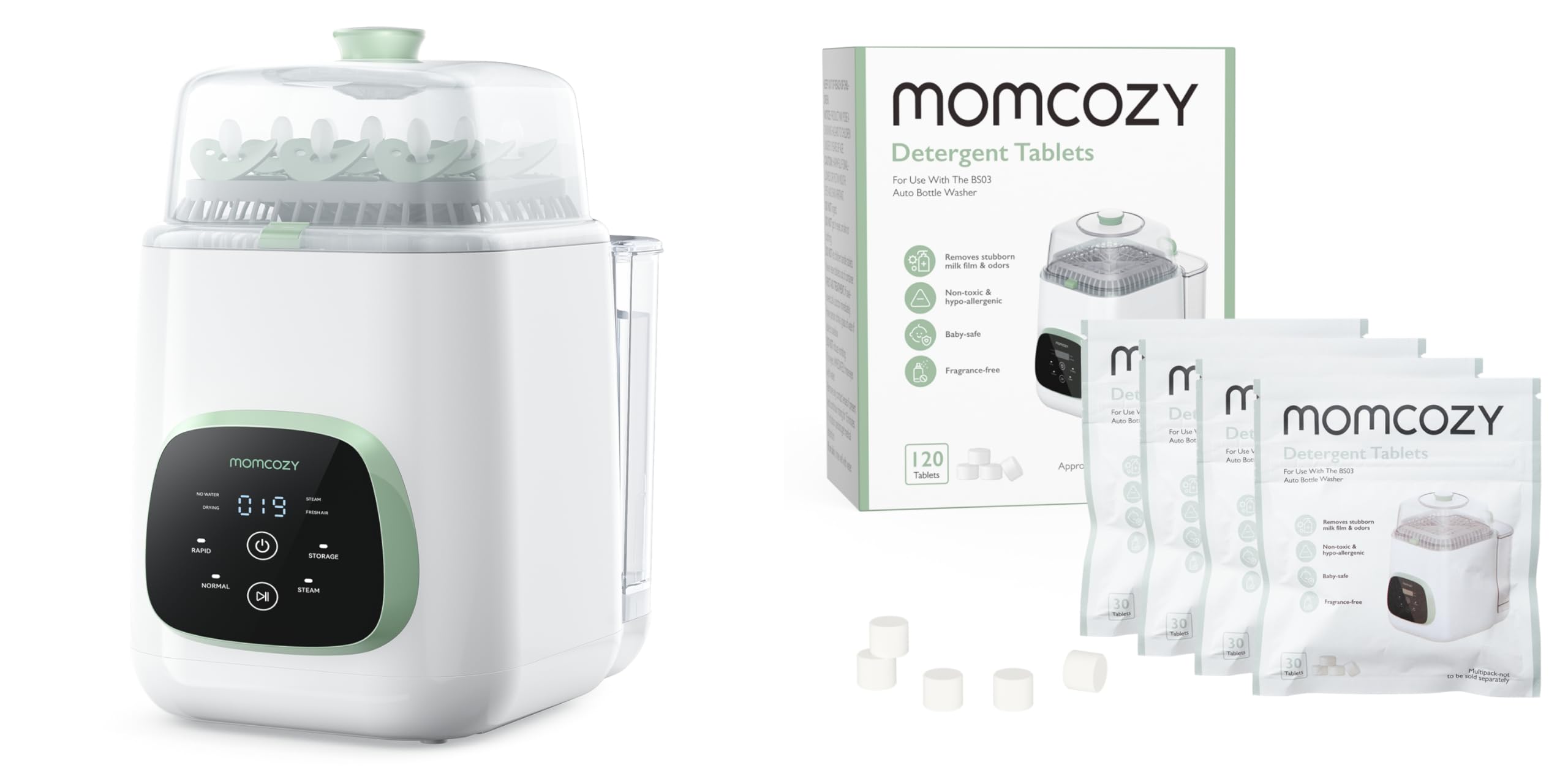 Momcozy Lave Biberon & Blocs de nettoyage-120 Pack