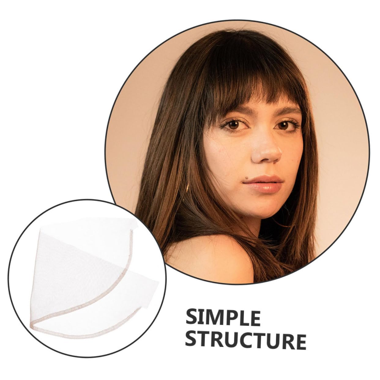 Beatifufu Diy Wig Making Essential: 2pcs Soft Lace Net Wig Closure Base Frontal Wig Net for Weddings