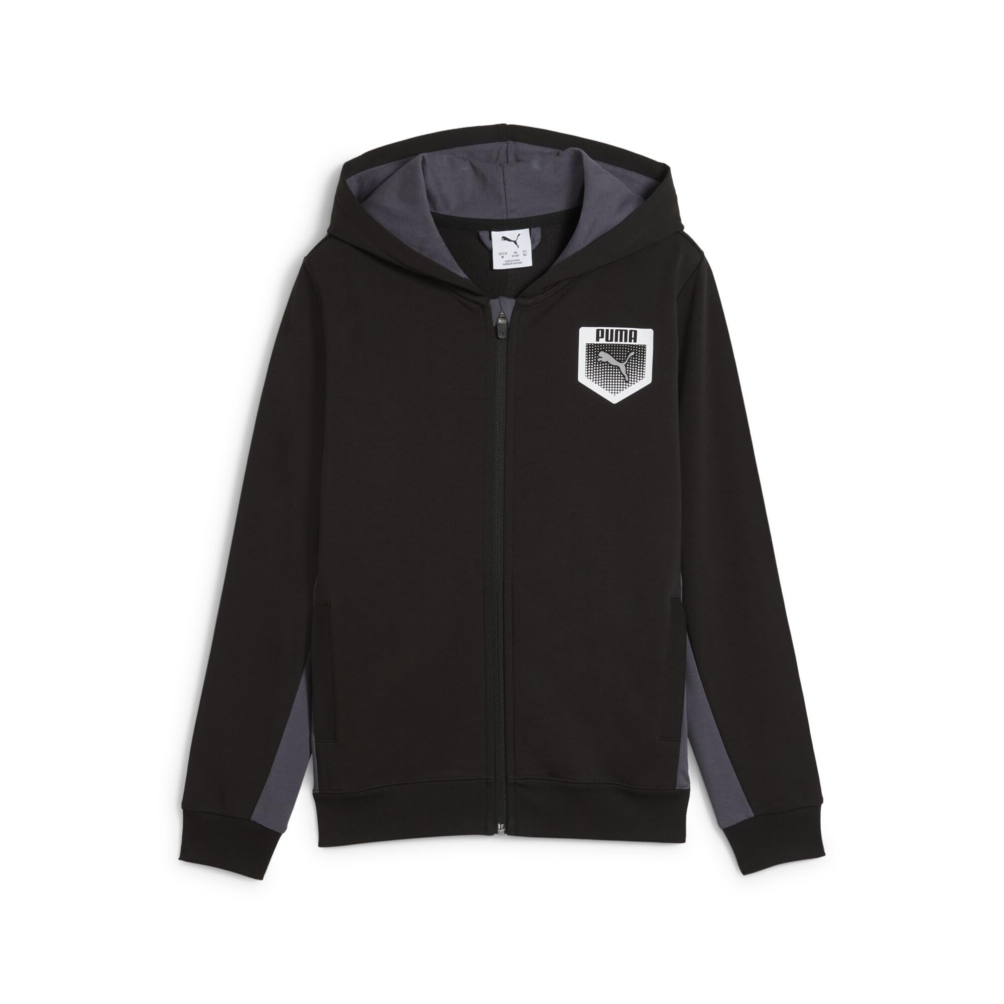 Puma  Kids Black ' Active Full-Zip Hoodie in Size 7 - 8 Years, Sports Direct