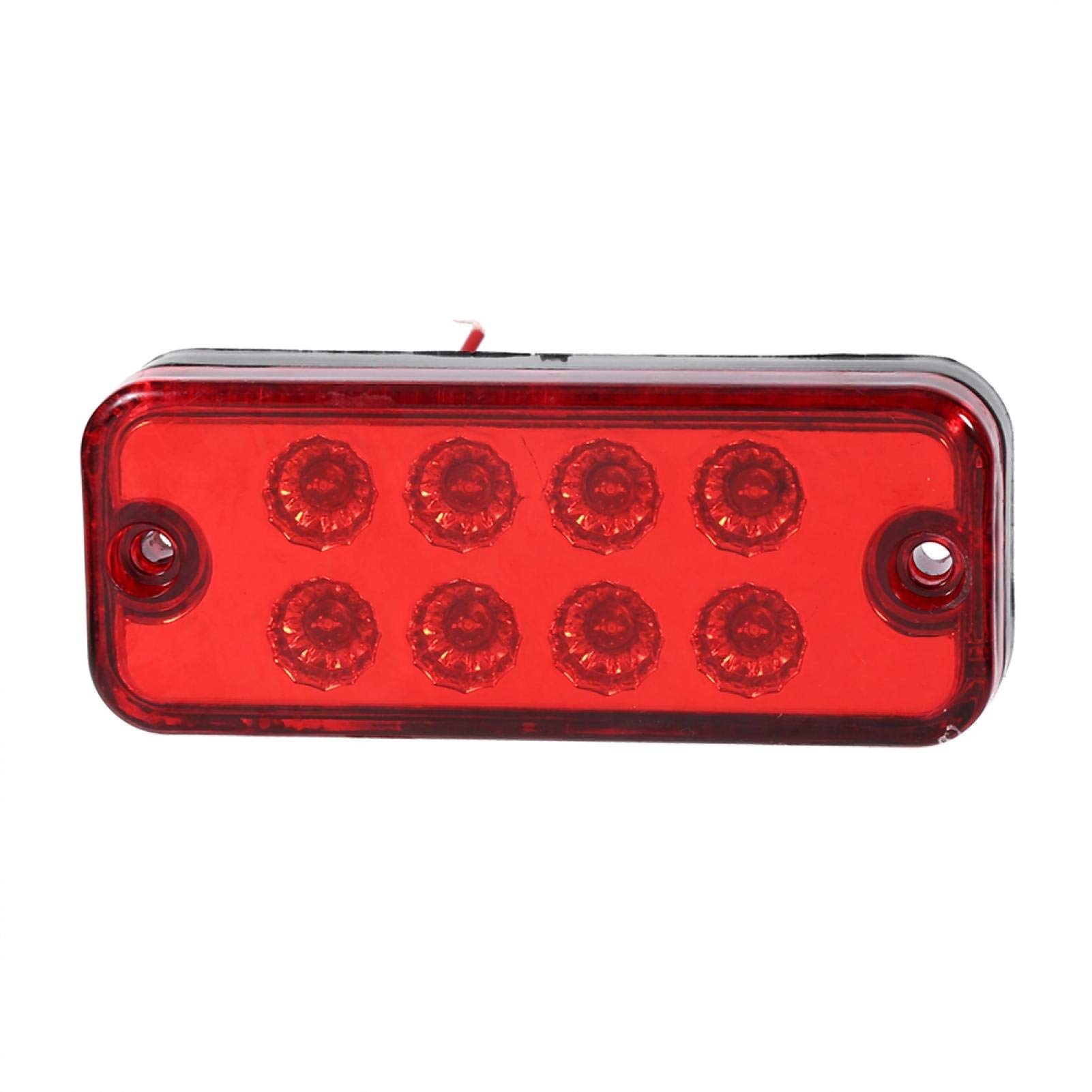 OUKENS Luci di posizione laterali, 6 pezzi 8 LED Luce di posizione laterale Luce di posizione Lampada di segnalazione Camion Rimorchio Camion(Rosso