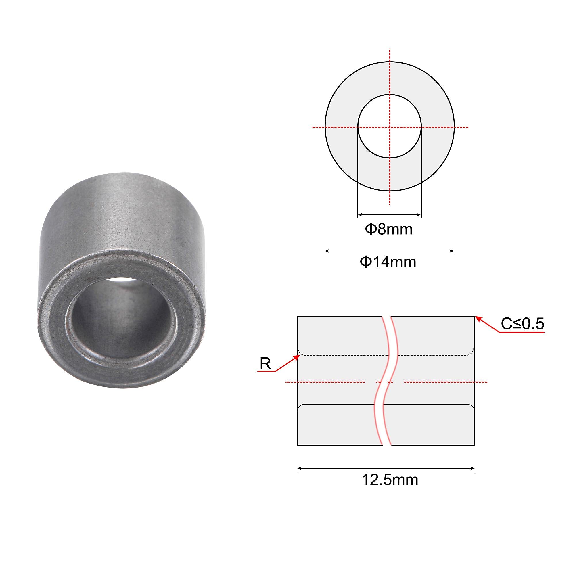 Bunting Bearings CB091212 Sleeve (Plain) Bearings, Cast Bronze C93200 (SAE 660), 9/16