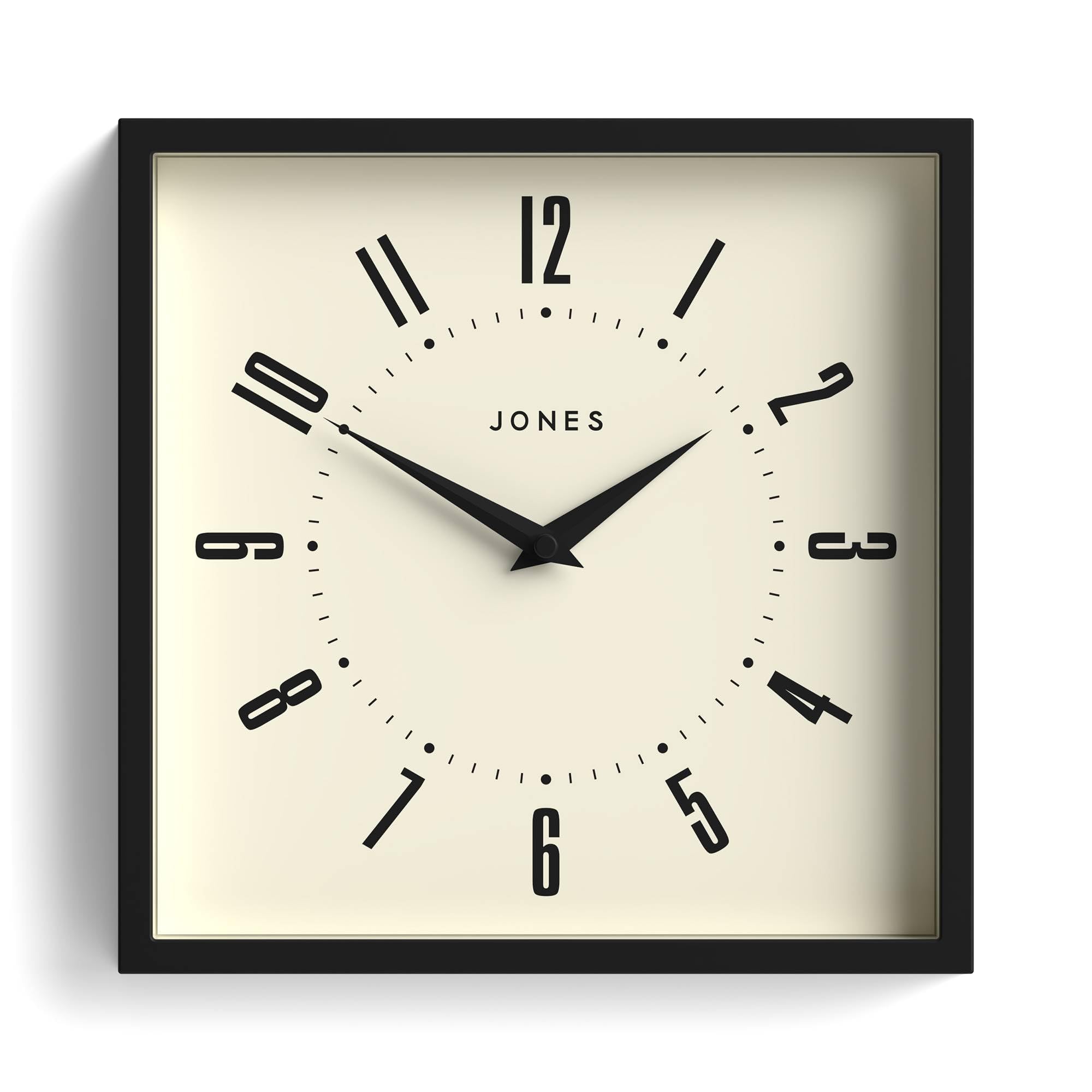 Amazon.com: JONES CLOCKS® Box wall Clock | Retro Square Clock | 10