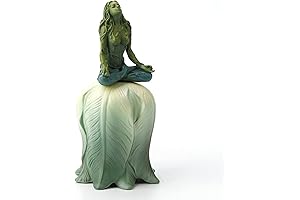 Veronese Design 5 3/4" Mother Earth Gaia Sitting Meditation Pose Flower Bell Figurine Statue
