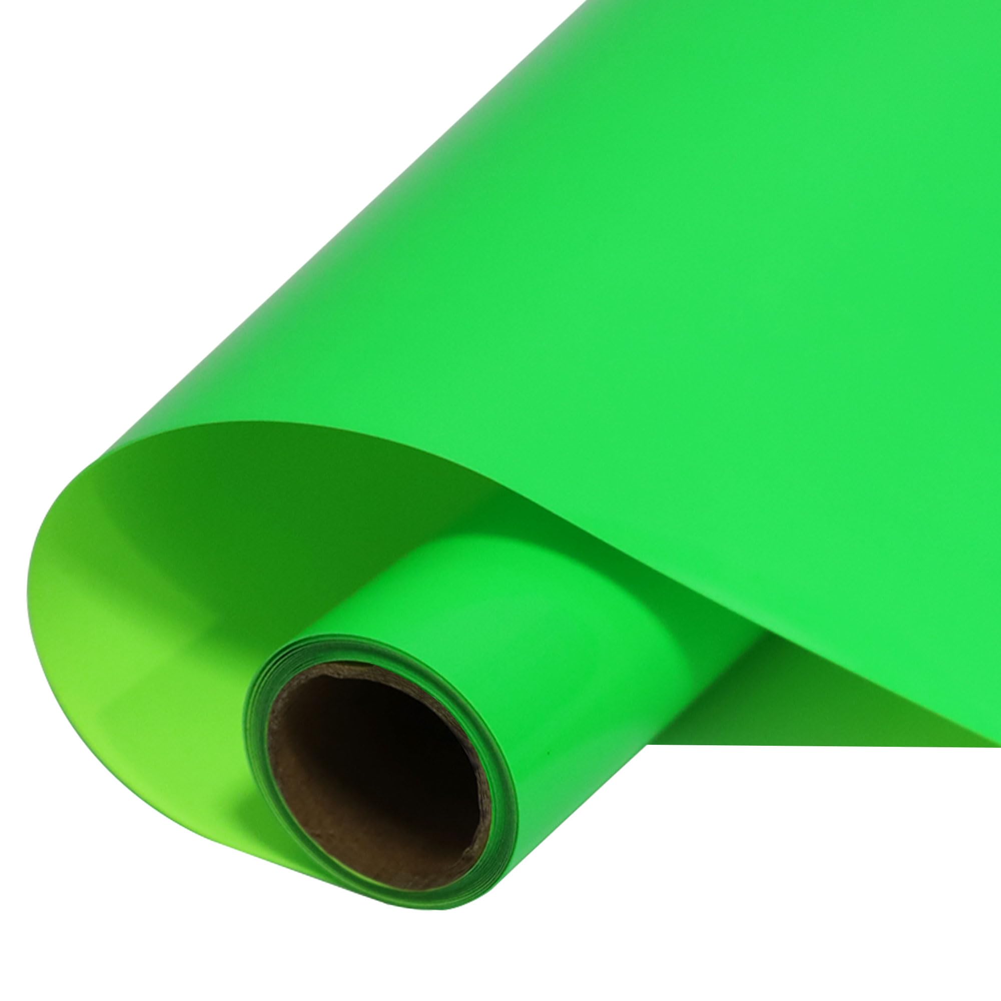FUNKAKA HTV Heat Transfer Vinyl Rolls, Neon Green Iron on Vinyl 12" x 10ft