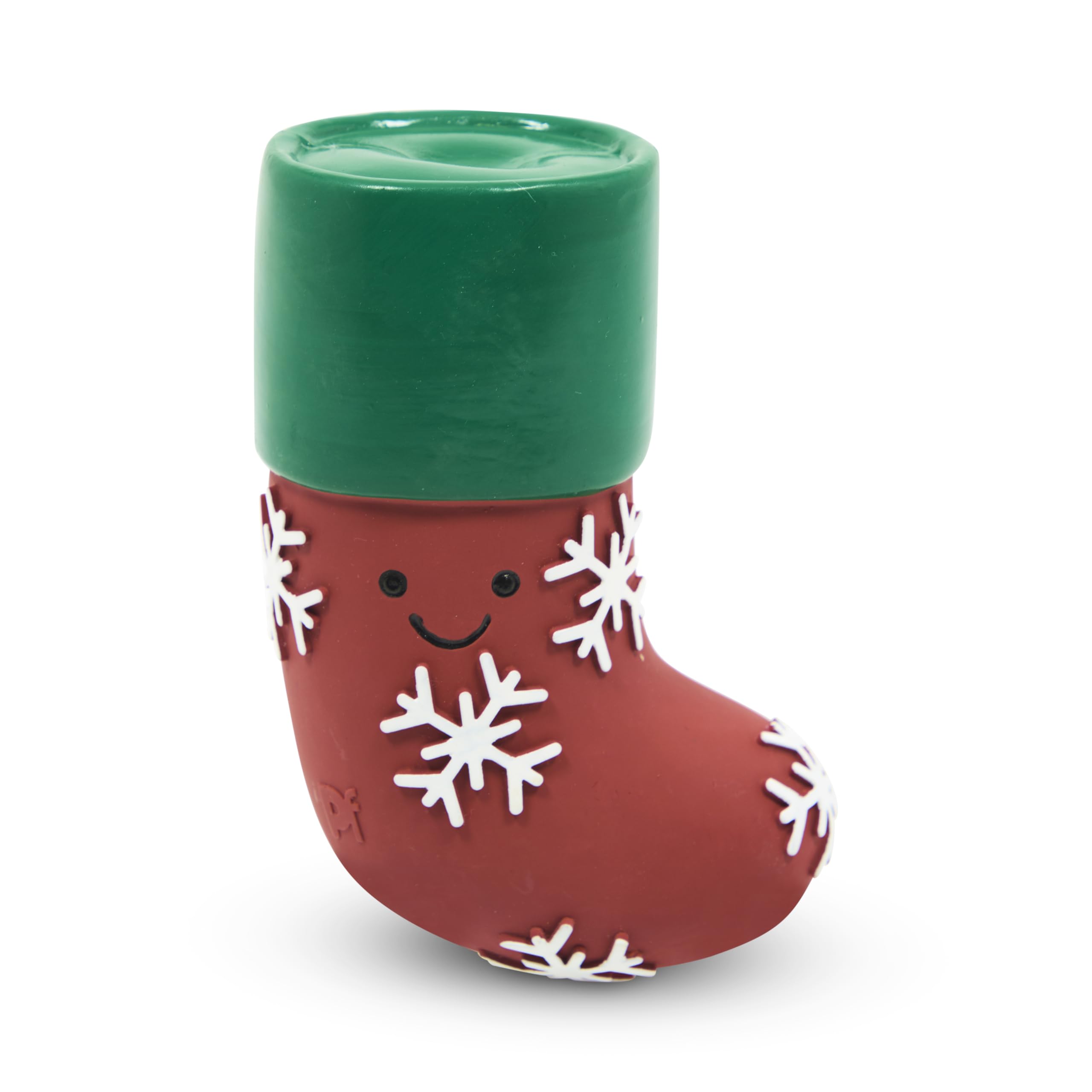 Petface Stefan the Stocking, Latex Christmas Dog Toy with Built-In Squeaker (Pack of 1)