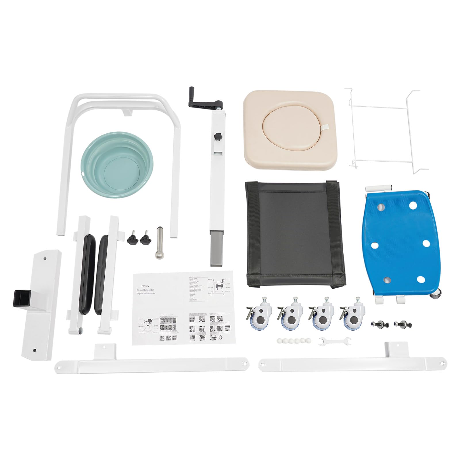 Multifunctional Patient Lift Chair, Bedside Portable Wheelchair to Car Transfer Lift, Adjustable Lifting Height Transfer Aid for for Car, Home and Elderly Disabled Nursing