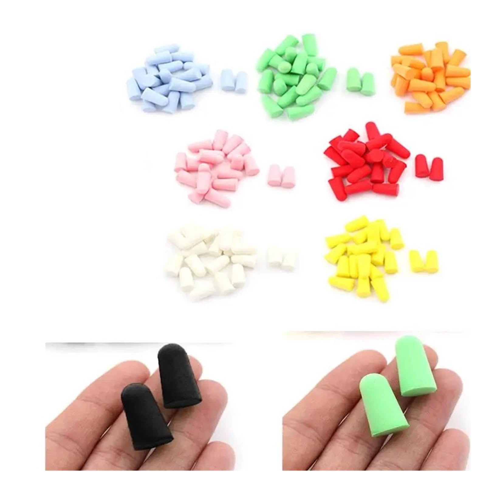Bouchons d'oreille, 20 pièces/10 paires, bouchons d'oreille en mousse conique souple, prévention du bruit du sommeil de voyage, réduction du bruit, sommeil de voyage(Black)