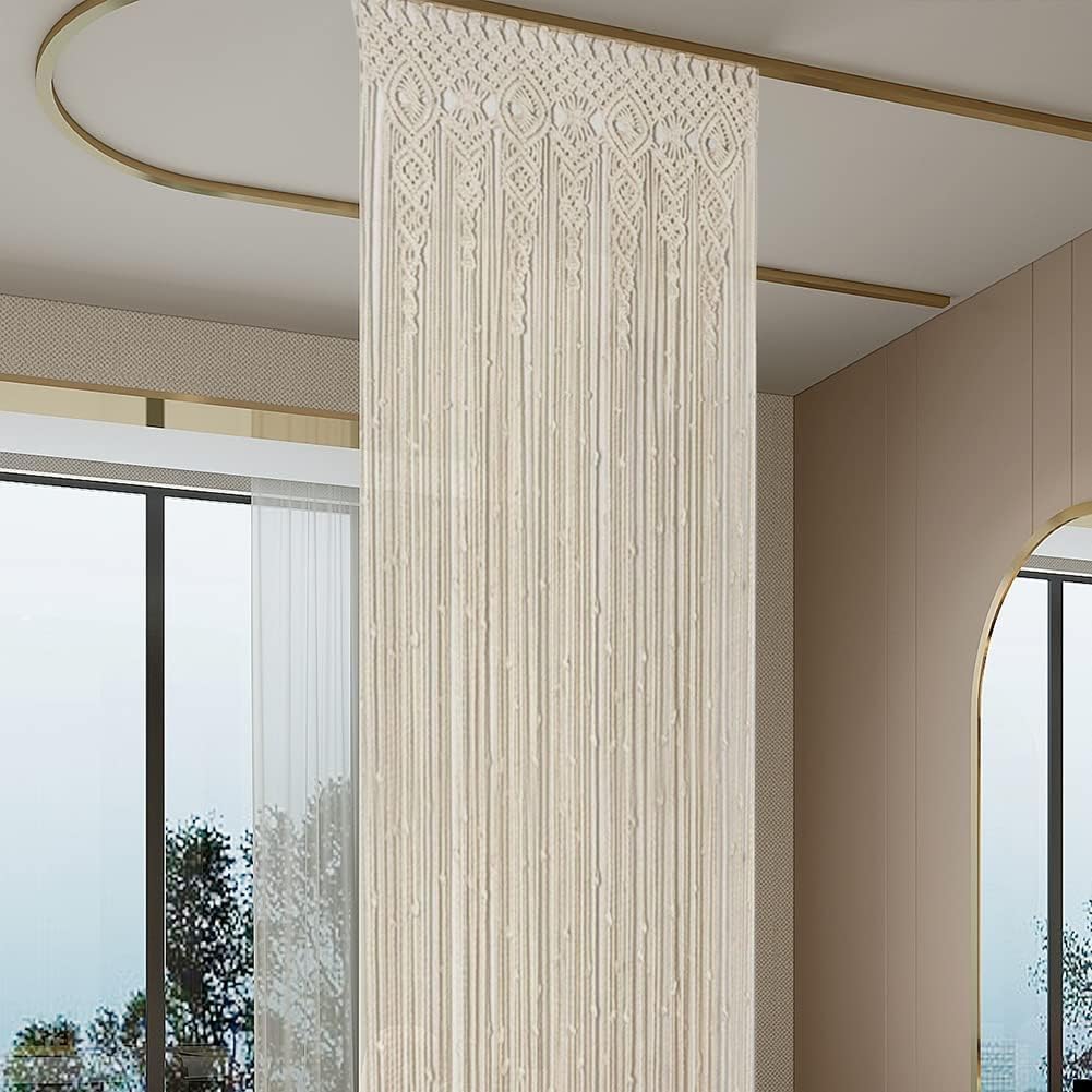 Tapisserie murale en macramé tissée à la main,Tapisserie murale en macramé tissée à la main,Rideau de porte bohème pour mariage, décoration murale pour la maison,100x200 cm
