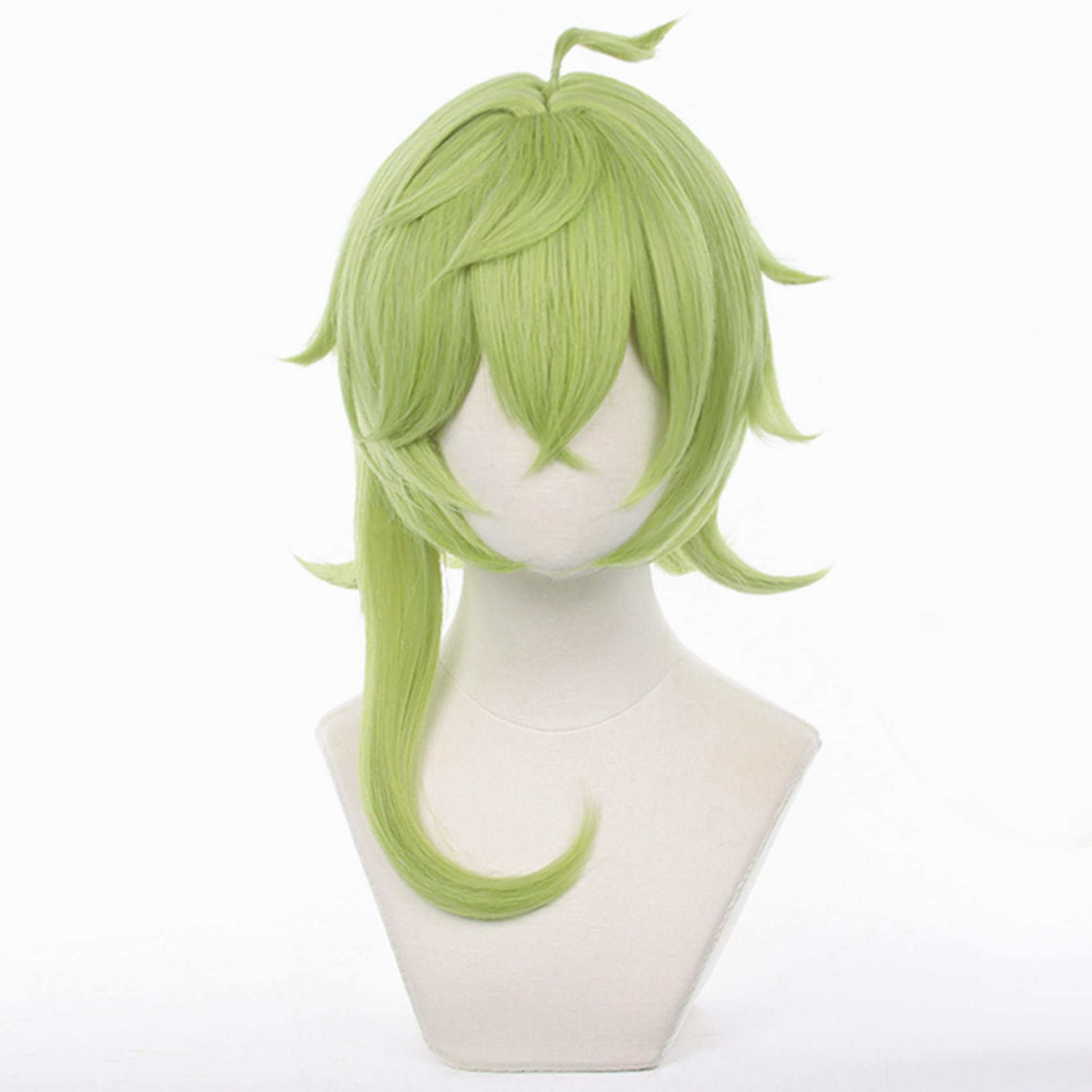 Green Short Cosplay Wig for Men with Bangs Heat Resistant Synthetic Costume Hairs for Adult Women Halloween Comic Con Replacement Wigs - Image 2