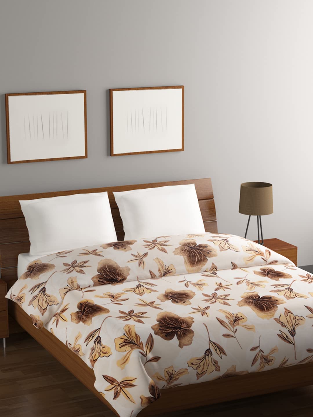 Buy Bombay Dyeing White Color Fanella 300 GSM Double Blanket Online at