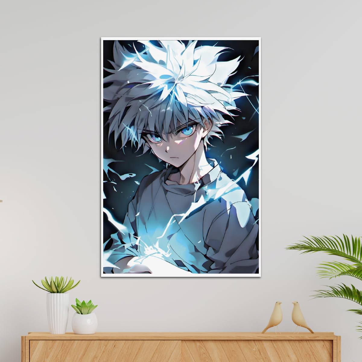 TenorArts Killua Hunter x Hunter Poster Anime Wall Poster with Thick 300 GSM Matt Finish Paper (18inches x 12inches)