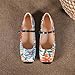TN TANGNEST Women's Mary Jane Flats Fashion Square Toe Slip On Flats Soft Comfortable Casual Flats Flower 38(6.5)