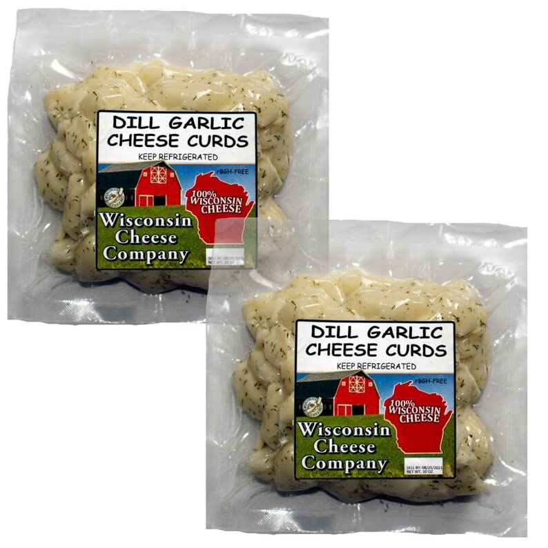 100% Wisconsin Dill Garlic Cheese Curds 10 oz. (Pack of 2)