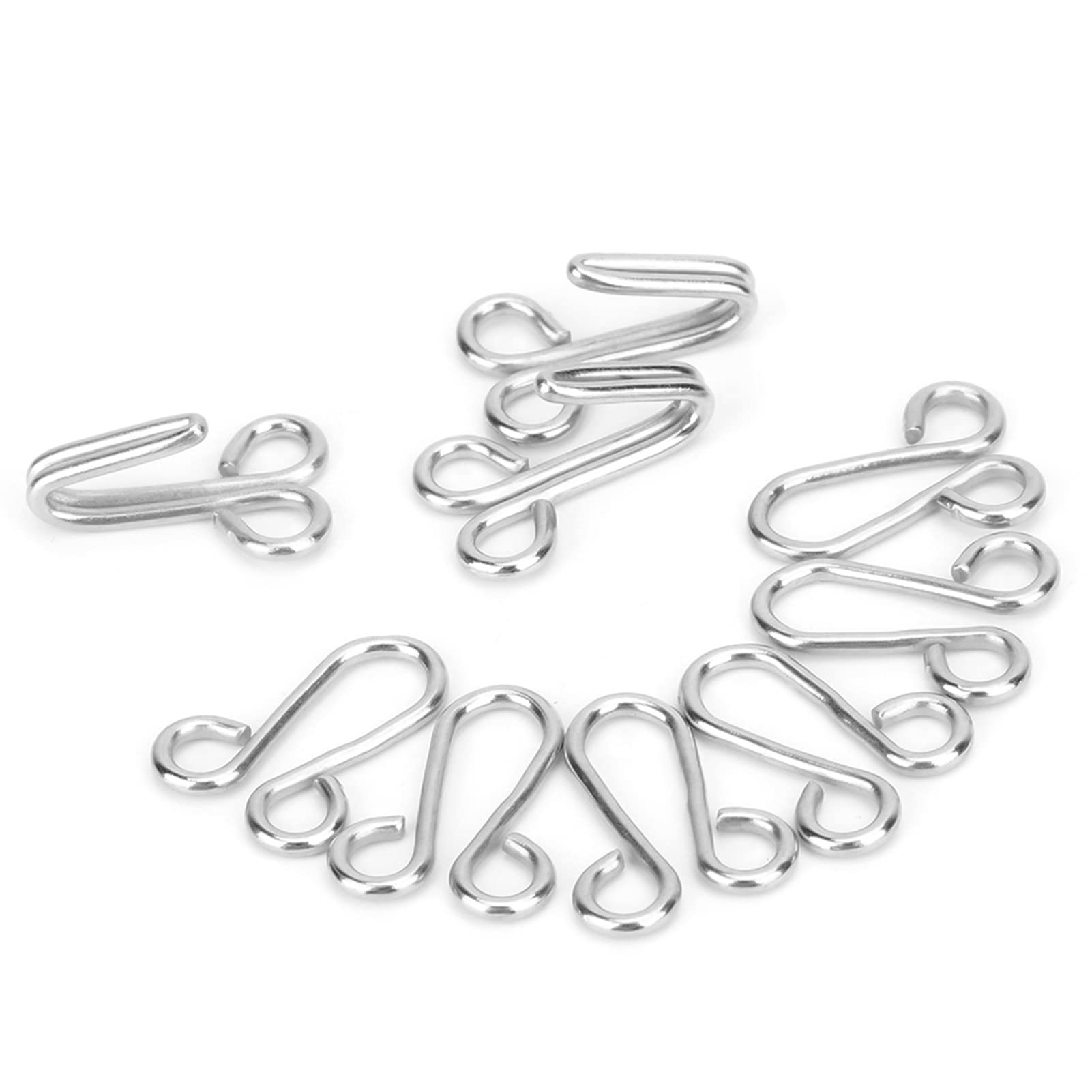 20pcs Crochets Et Attaches Yeux Tissu Pour Manteau Fourrure - Fermetures Robe Veste