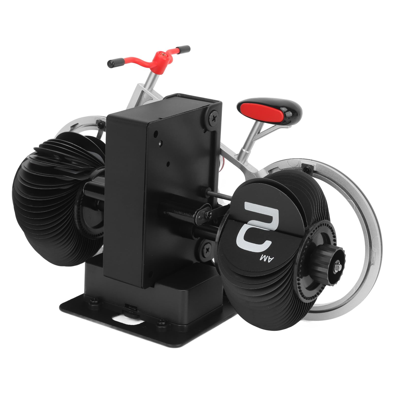 Asixxsix Zegar z klapką rowerową, Mechaniczny Zegar z automatyczną klapką do Automatycznego Przewracania Stron, na Biurko w Stylu Retro z łatwymi do Odczytania Liczbami Stress Relief Wystroju