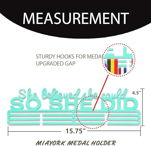 Miniatura 3 de Soporte para medallas, soporte de pared, fácil de instalar, corredor de carreras para tus medallas