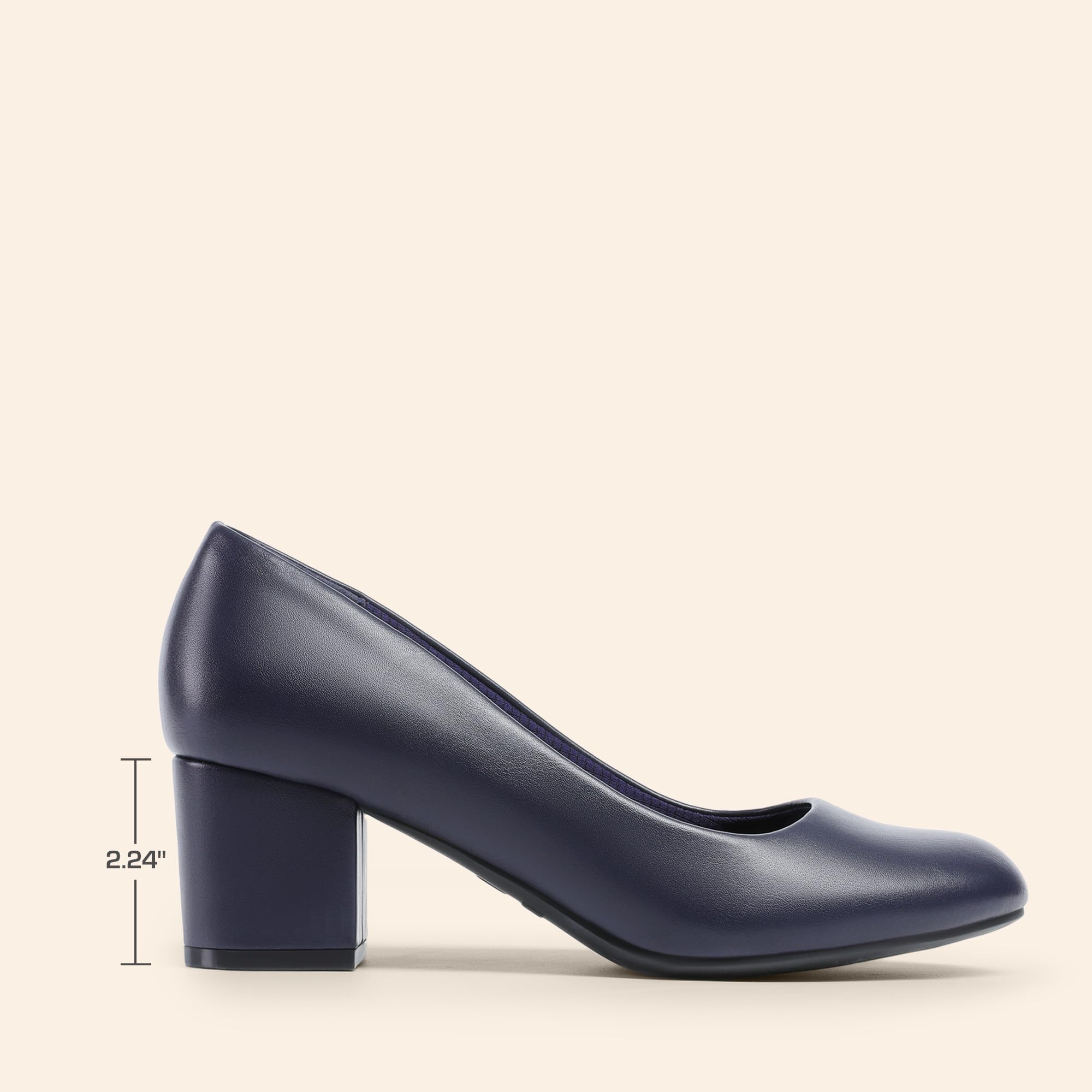 DREAM PAIRS Scarpe da Sera con Tacco Basso e Blocco da Donna Comode e Classiche con Tacco Alto