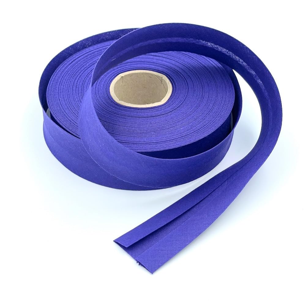 Craft Cult 30mm Wide Plain Bias Binding Tape - 25 Metre Roll (125 - Purple)