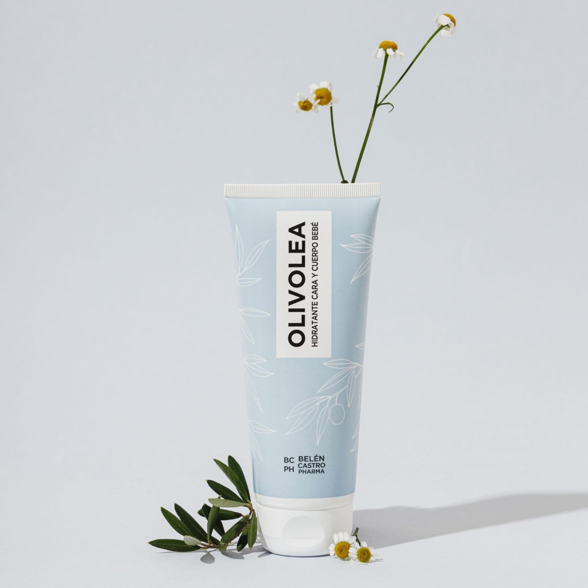 OLIVOLEA Crema Hidratante Bebé Cara y Cuerpo, para Piel Sensible y Atópica, Protege y Calma, Ingredientes Naturales, Ideal para Recién Nacidos, 200 ml