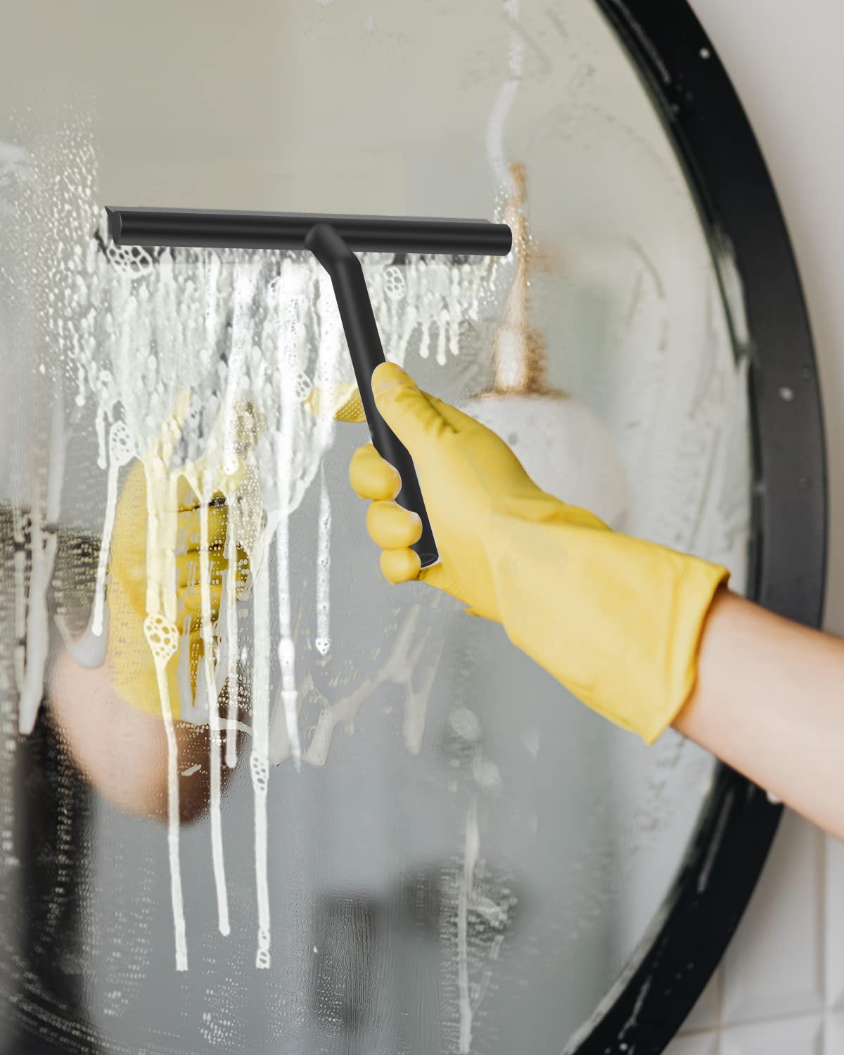 Tergivetro Per Doccia In Silicone 33cm - Pulisce Vetri Senza Striature, Con Gancio, Per Bagno, Auto E Finestre - Foto 8