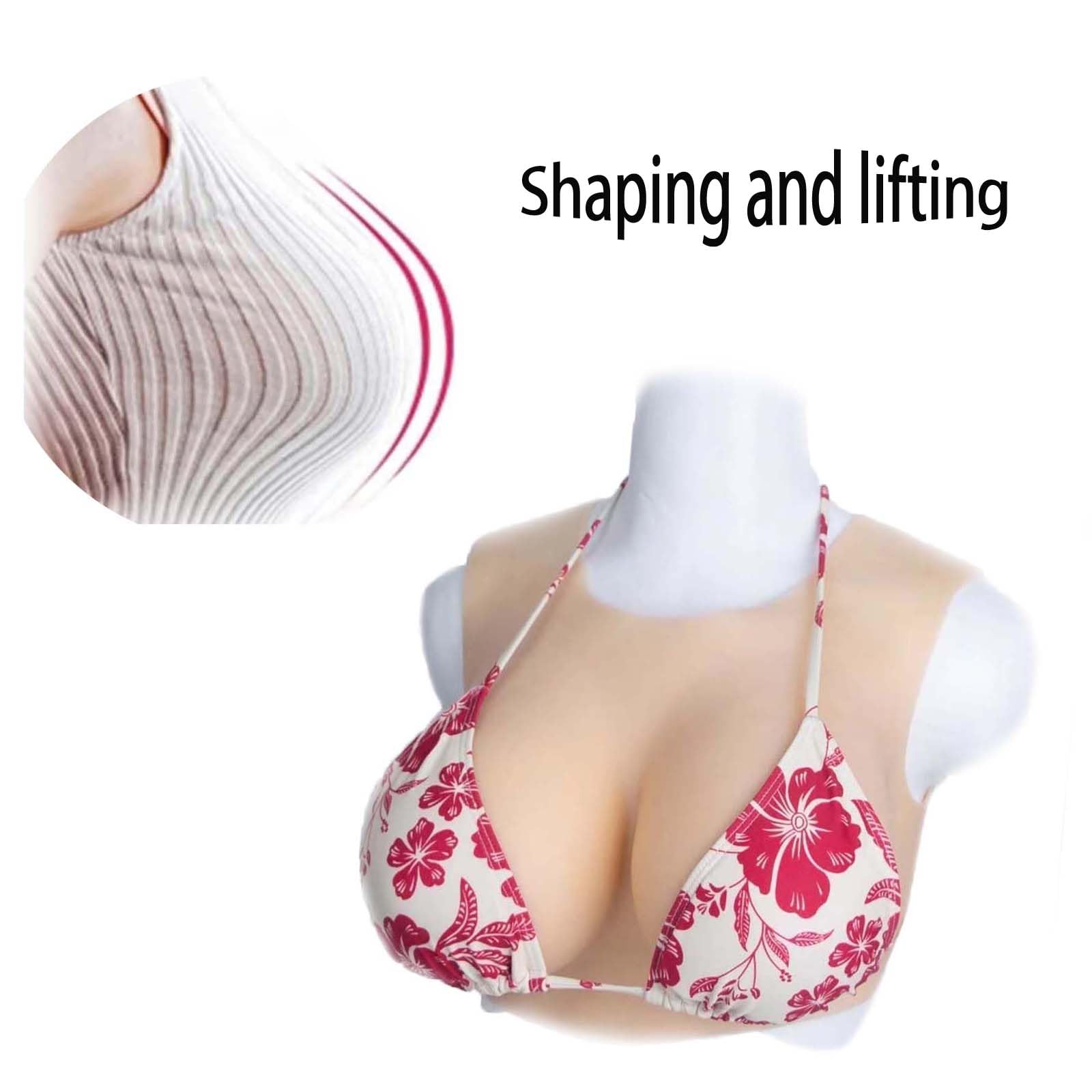 Adima Copa D - H En Forma De Pecho Sujetador Relleno De Silicona Cuello Redondo En Forma De Pecho Falso del Travesti