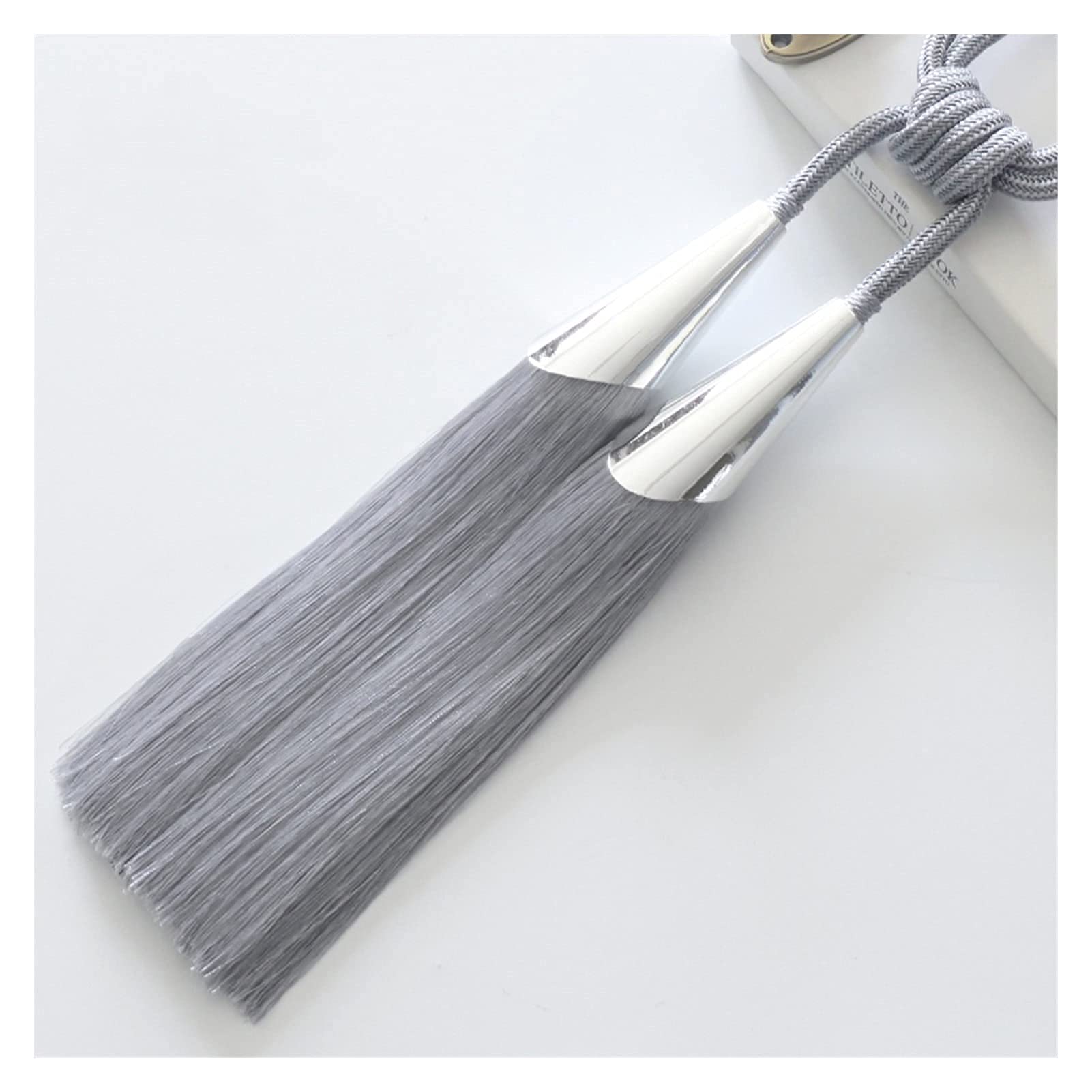 Lot de 2 Attaches de Rideaux à Suspendre, Boules, Crochets de Rideaux, Sangles de Bandage, Bretelles, Pompon, Boucle de Cravate, décoration d'intérieur (4 79 cm) (5 79 cm)