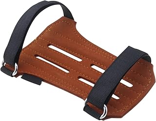 Create idea Protector de brazo para tiro con arco al aire libre, equipo protector de brazo para exteriores con pelo invertido, adecuado para protección tradicional del antebrazo, color marrón