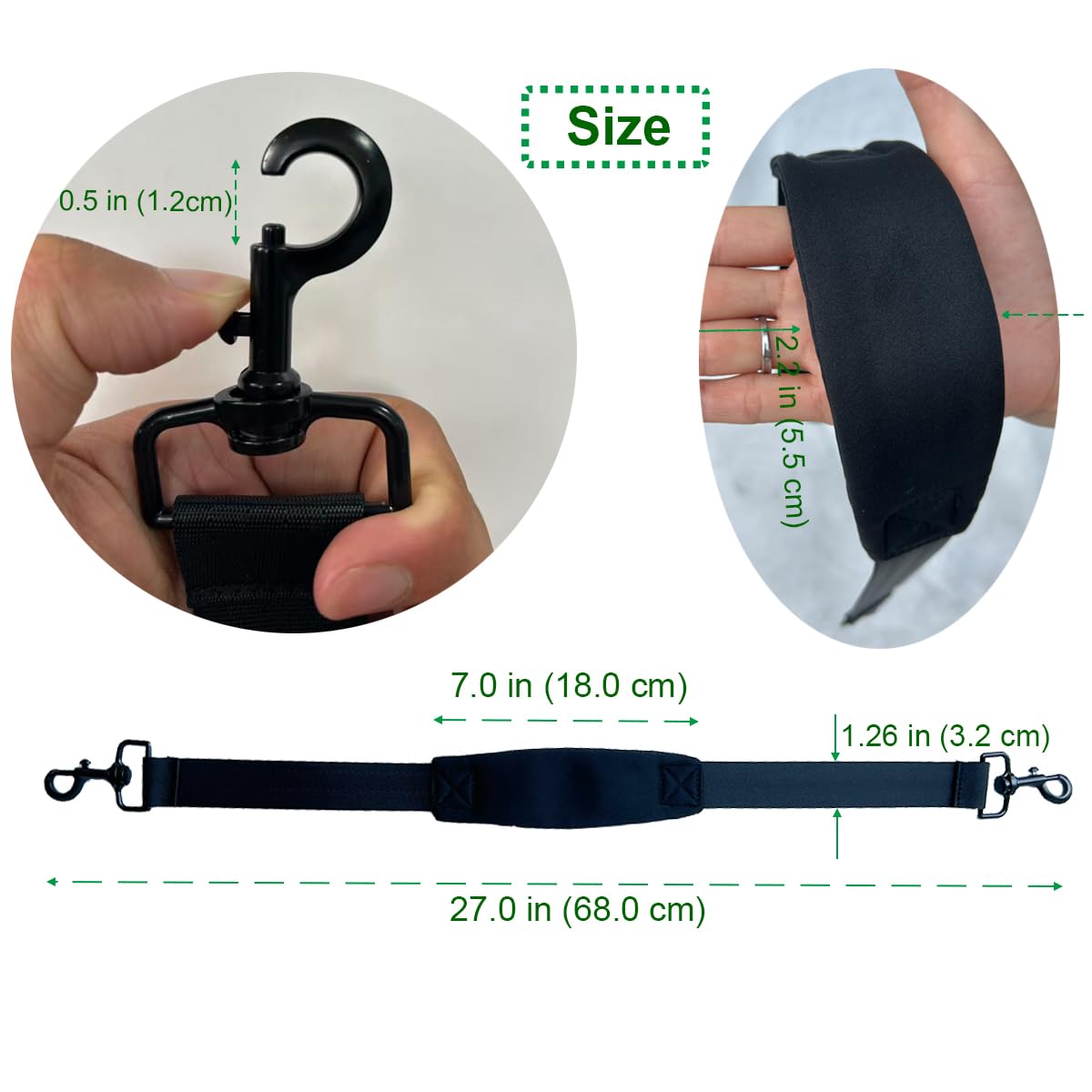 Cinghia per passeggino compatibile con Babyen YOYO, YOYO2, Stokke YOYO3 e Yuyu, cinghia per il trasporto del passeggino