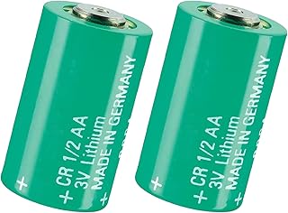 (2-Pack) 3V 950mAh CR1/2AA Battery for Varta CR1/2AA for Varta CR 1/2 AA Series Lithium Cylindrical Battery