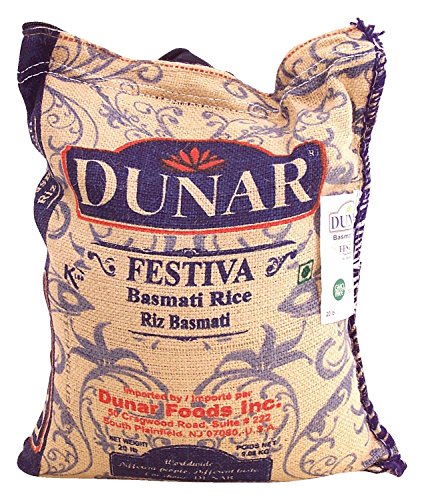 Dunar Festiva basmati rice, 20-lb. burlap zip bag