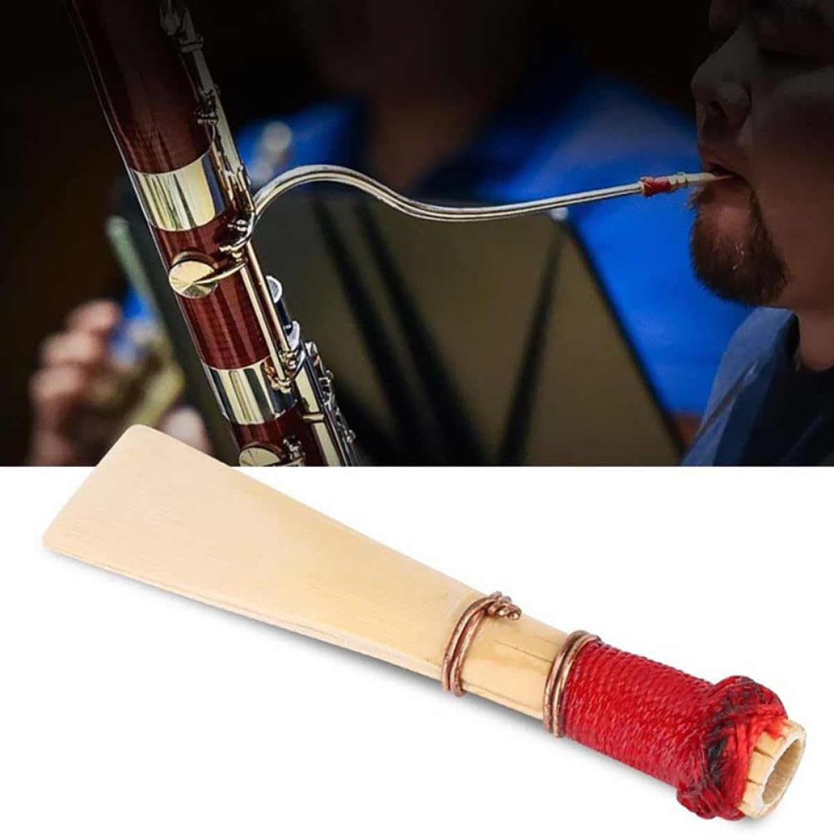 2 Stück Fagottrohrblätter aus Schilf Leichtes Handgefertigtes Zubehör für Fagott Kompakt und Langlebig Geeignet für Fagottspieler und Geschenk