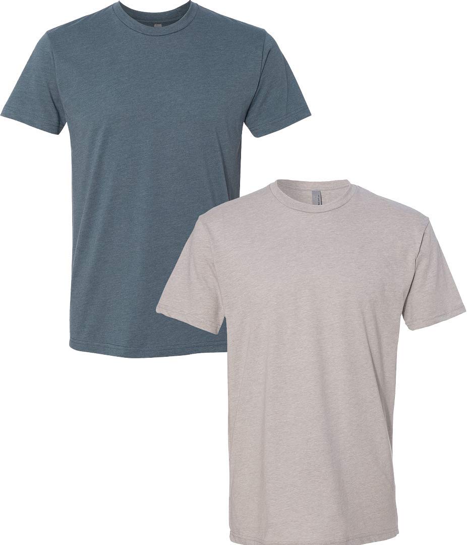 Next Level N6210 Premium Fitted CVC Crew Tee 2-Pack 2XL Indigo-Silk