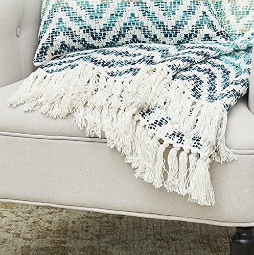 Miniatura 3 de C&F Home Almohada tejida de color azul y amarillo de 18 x 18 pulgadas para sofá, sofá o cama, 18 x 18 pulgadas, color azul