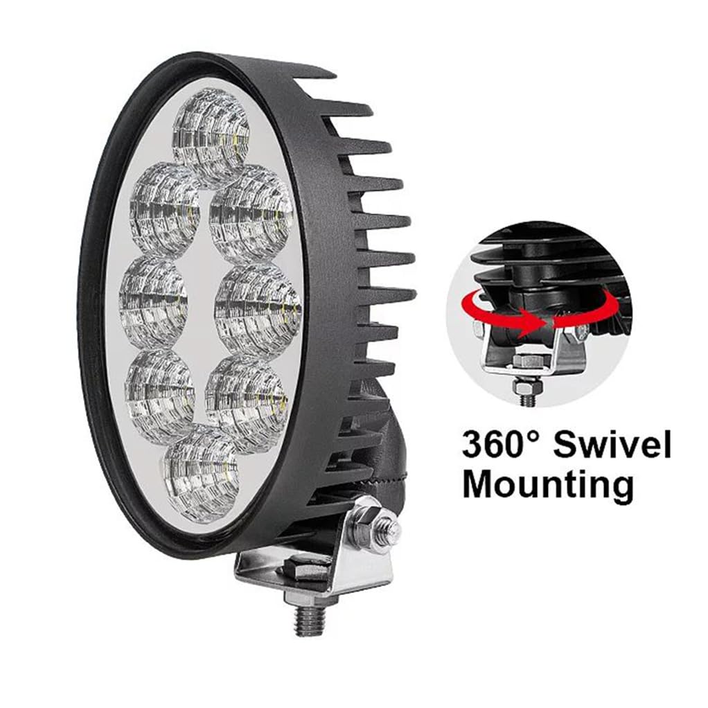 40W Phare de Travail Led Tracteur Ovale 12V/24V Feux de Travail LED Compatible avec John Deere CAT