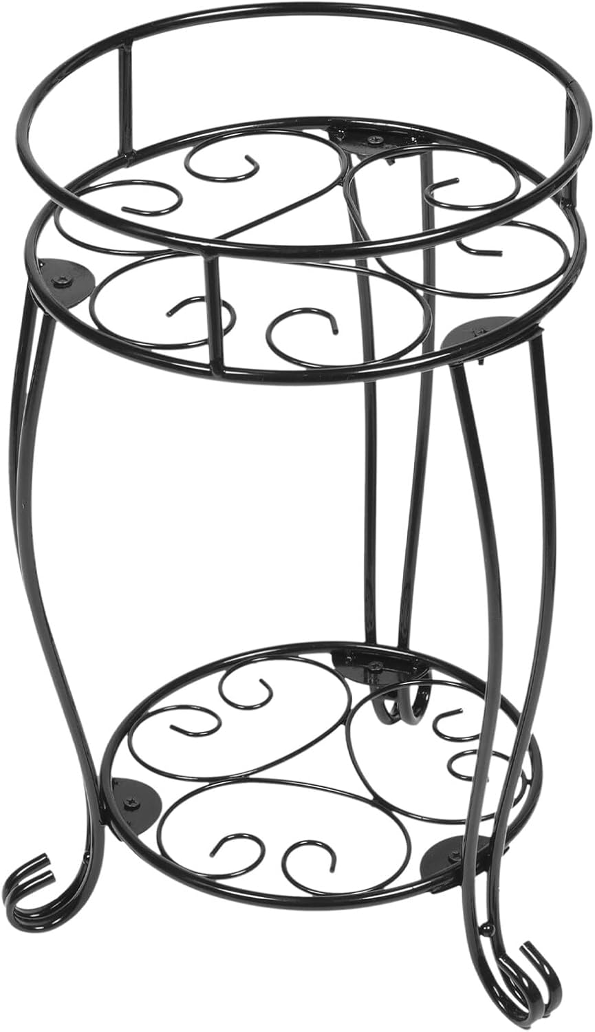 Wrought Iron Plant Stand Multi-layer Metal Flower Pot Holder for Indoor Outdoor Use Floor Display Rack Balcony Living Room Garden Plant Shelf