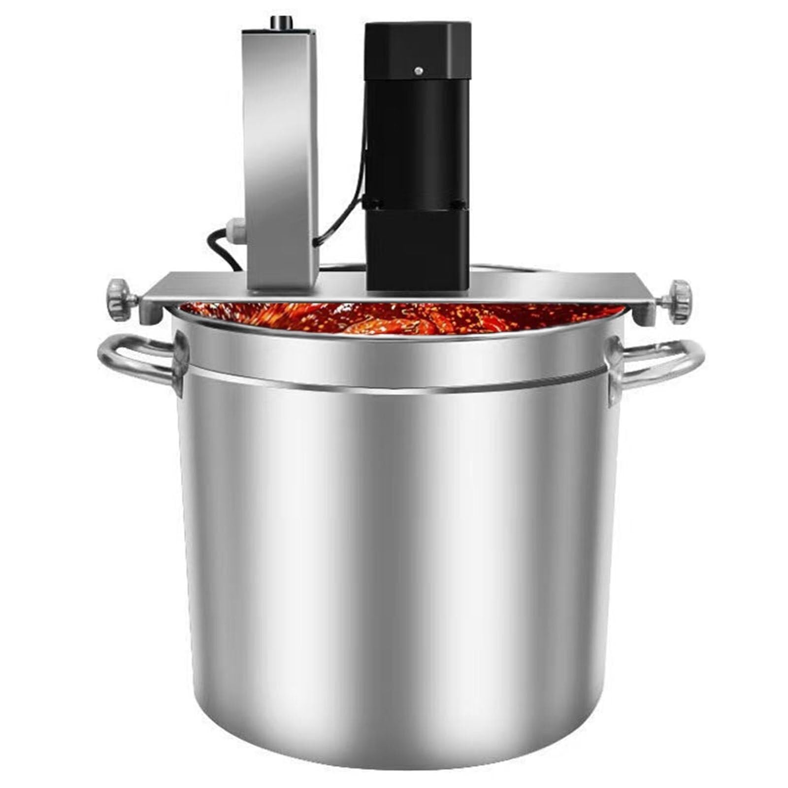 GLJTUO Electric Mixer Machine,Automatic Food Mixer - 20L Commercial Heating Mixer with 4 Blade Stirring Scraper for Jam, Sauce, Hot Pot Seasoning, and Soup,25L