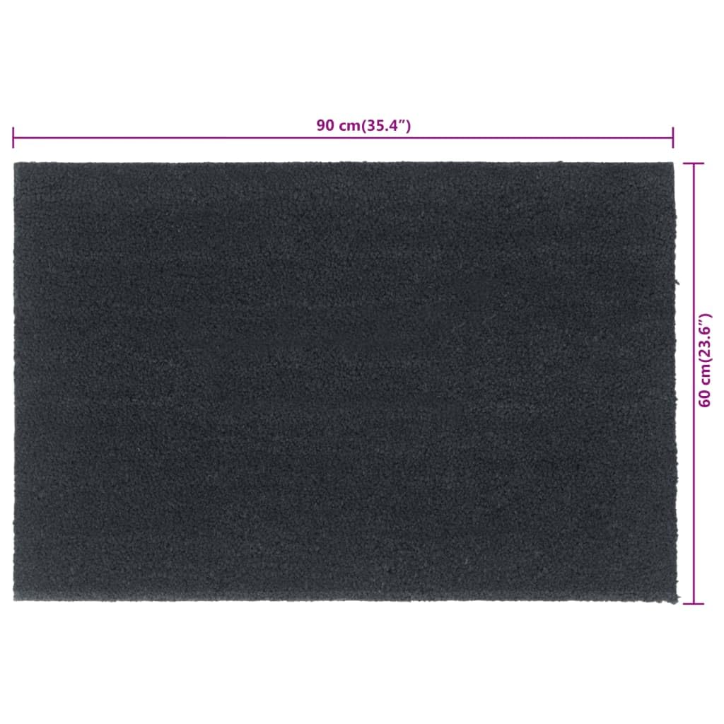 Kokosfaser Fußmatte Dunkelgrau 60x90 cm Getuftet