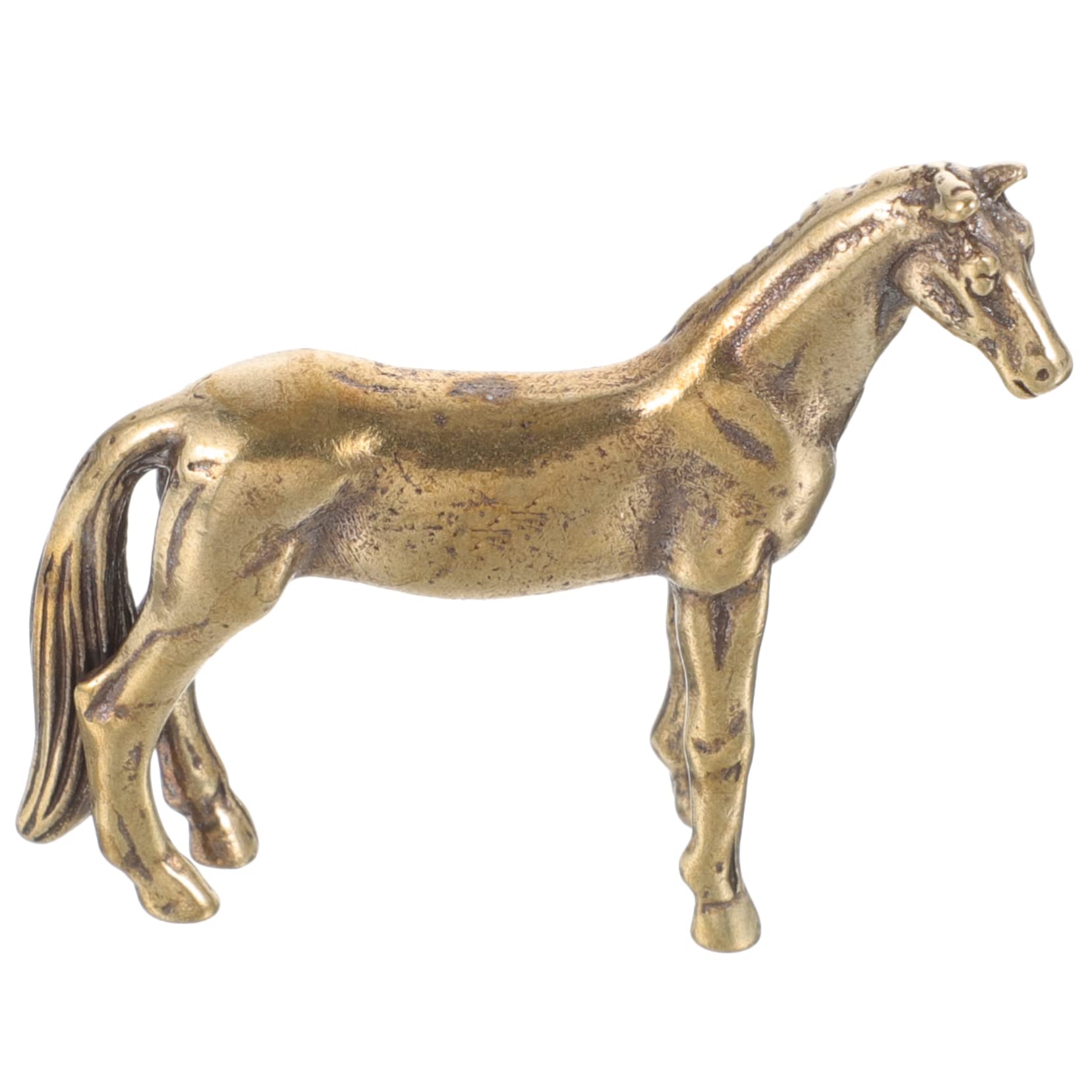 EXCEART Adornos De Caballos Animal Caballo Artículos De Bronce Fortuna Figura De Caballo Decoración Retro para El Hogar Estatuilla De Caballo Decoración Vintage Esculturas Decoración del