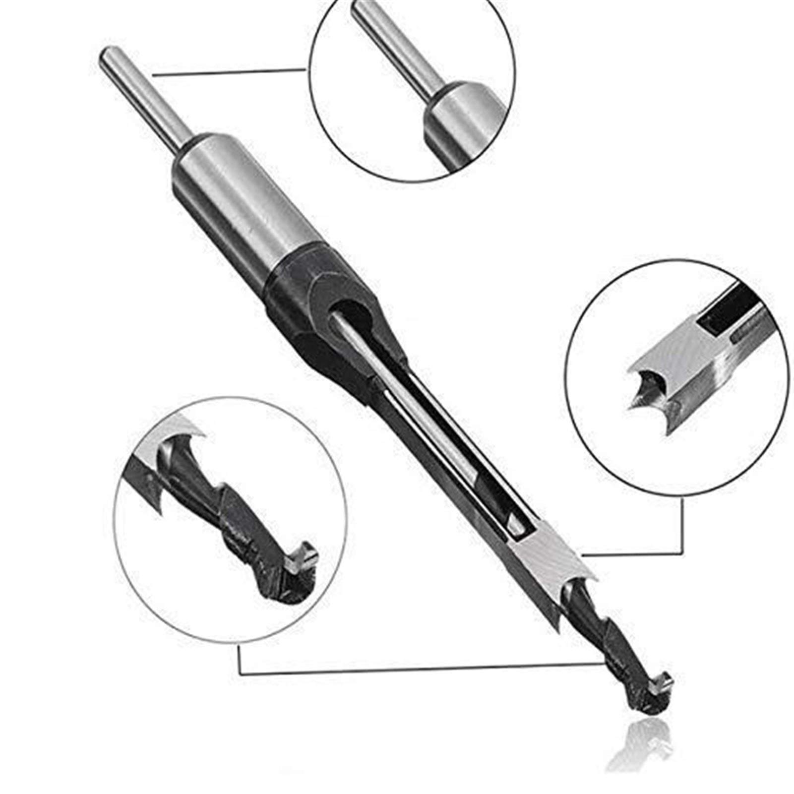 Stück Holzbohrer, Vierkantlochbohrer, Holzbearbeitungs-Stemmmeißel, Senker-Bit-Kits, Werkzeuge (3/8 Zoll, 1/2 Zoll)