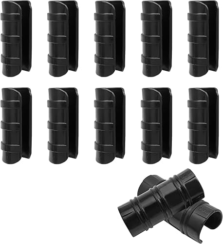 12 clips de abrazaderas de invernadero, clips de tubo de 1-14 pulgadas para edificios de jardín, abrazaderas de tubo de plástico para película de