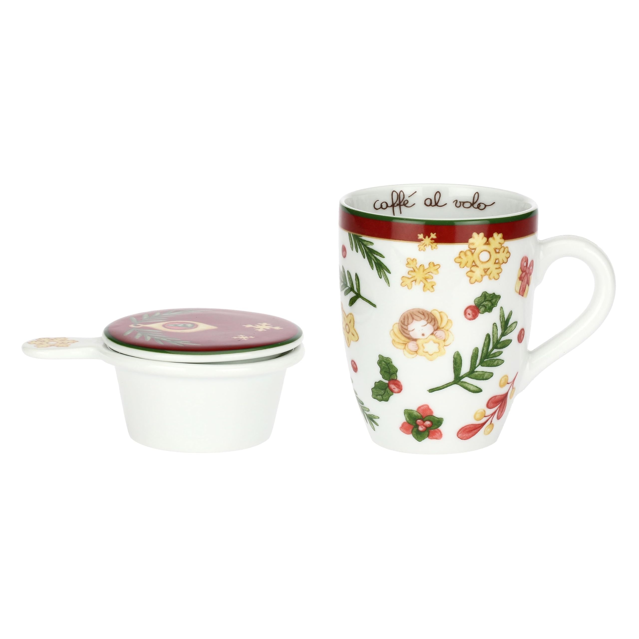 THUN Porcelanowa herbata na herbatę, 350 ml, średnica 9 cm, 12 cm, kolekcja świątecznych niespodzianek