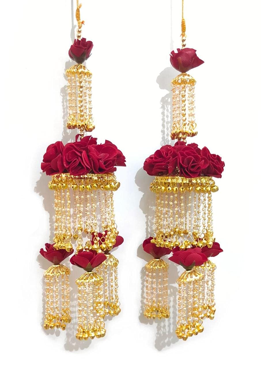 RKM KALIRE Maroon Metal & Brass Pearl Kaleere with Flowers for Women(Maroon) (B08BYMWPC4) Amazon Price History, Amazon Price Tracker