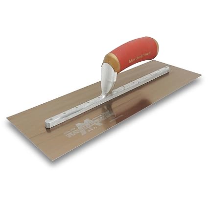 MARSHALLTOWN The Premier Line 4683DFDL 14-Inch by 5-Inch Gold Stainless Steel DuraFlex Trowel (Long Mounting) Dura Soft Handle