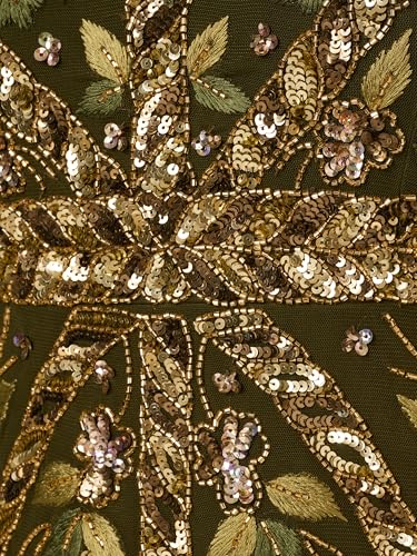 Adrianna Papell Women's Beaded Flutter Sleeve Dress3