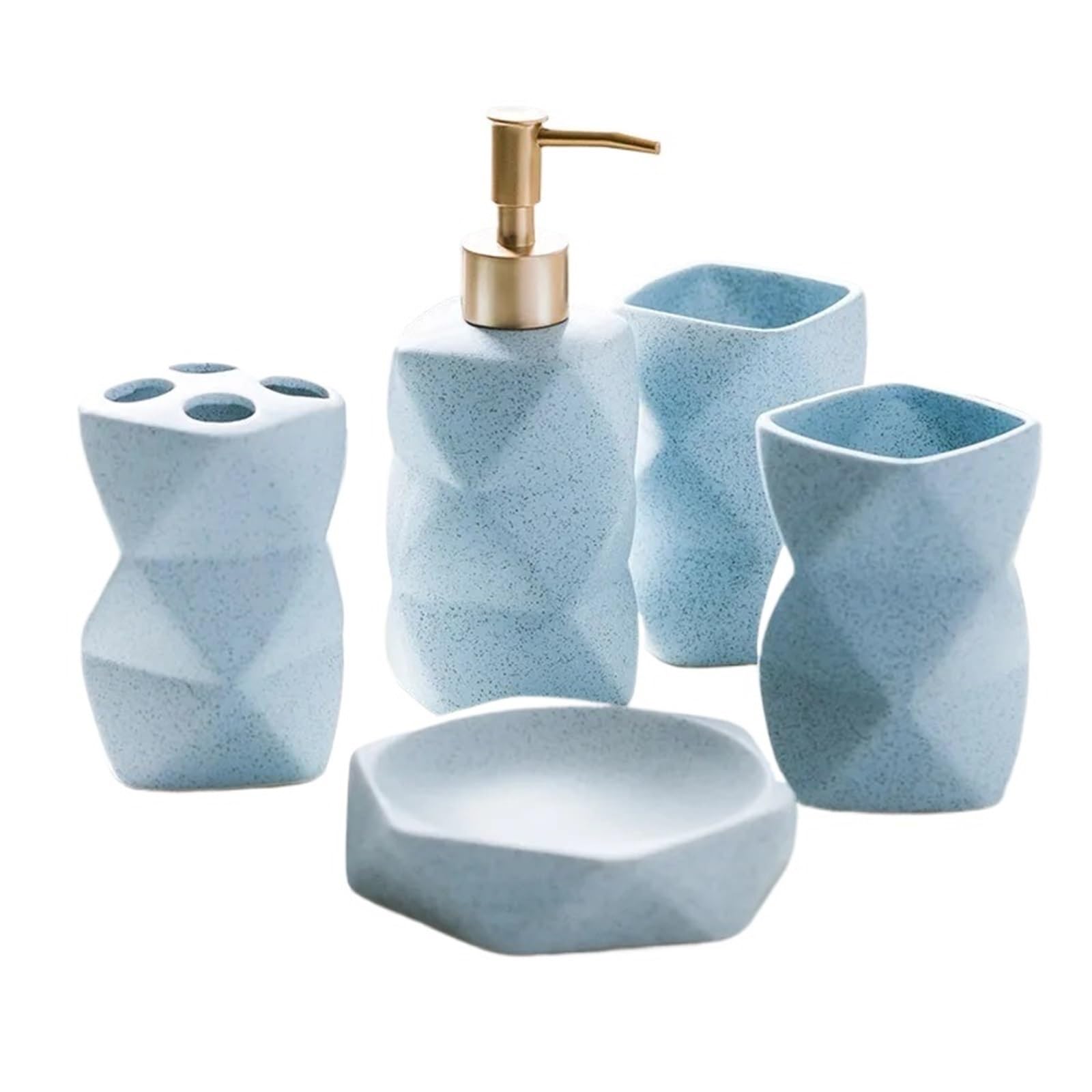 Jabonera baño de cerámica que elimina el desorden y organiza tus tazas de enjuague bucal
