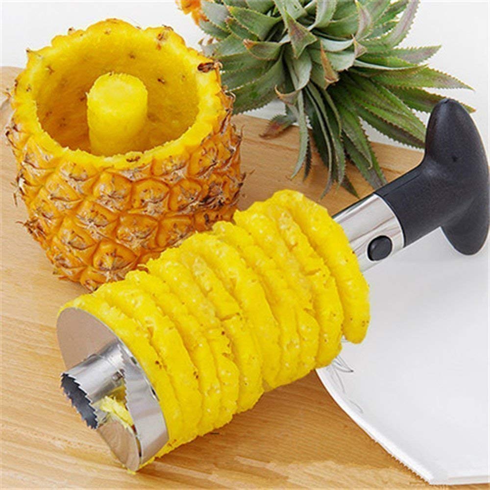 Rainbow Enterprise™ Stainless Steel Pineapple Cutter and Peeler Fruit Peeler Slicer Cutter
