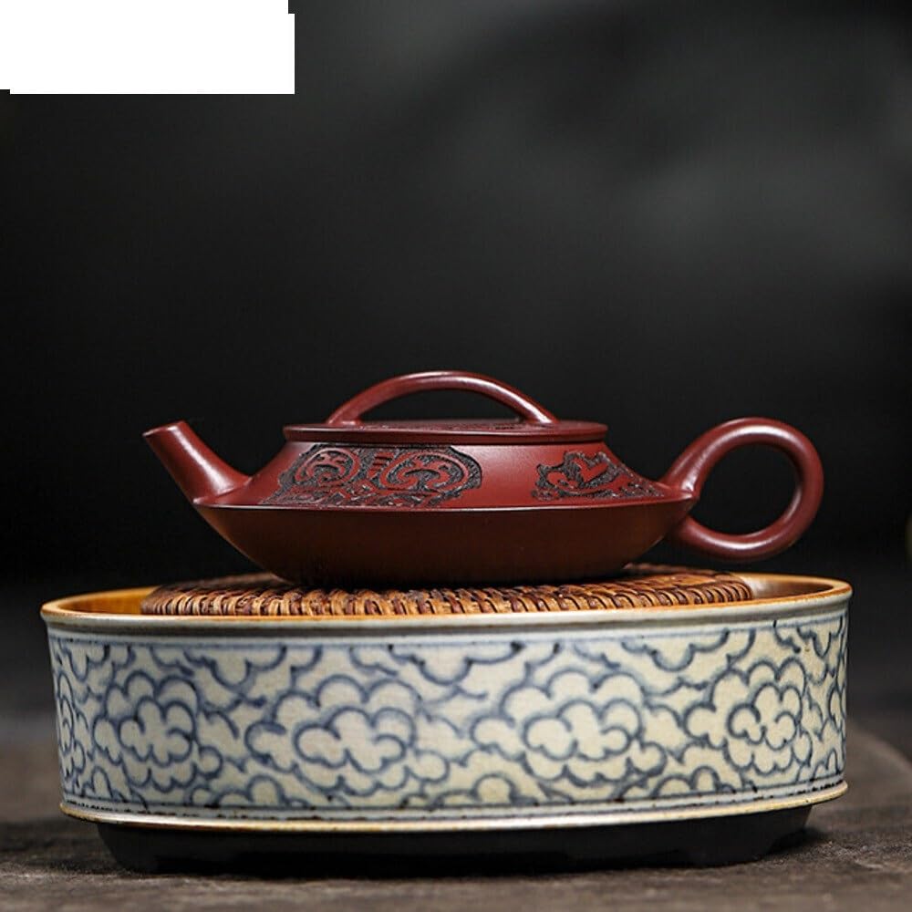 Czajnik do herbaty 130 ml, retro, fioletowy gliniany czajniczek, ręcznie robiony, surowy, gliniany czajnik do zaparzania herbaty z sitkiem, czajniczek do herbaty Zisha Teaset do kuchenki