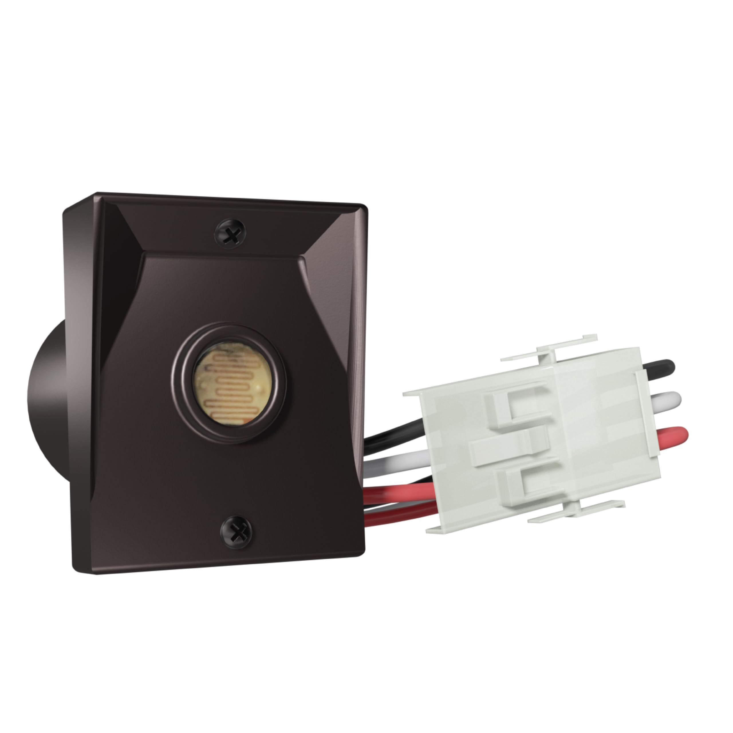 Solus SPC-320Z 120V Automatico Dusk to Dawn Fotocellula Controllo Foto, Sensore Luce Interruttore per Lampade Hardwire Outdoor con Ezee Change Plug, UL, Bronzo