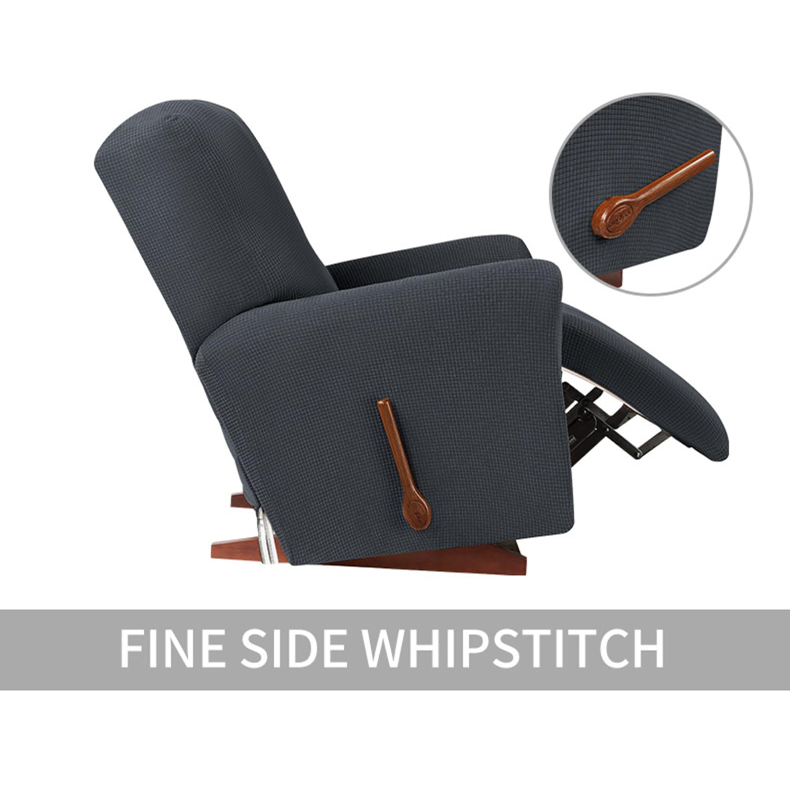 1Sitzer 4 Teiliger Jacquard-Stretch-Bezug für Liegesessel